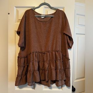 Arula Cheetah Peplum Top